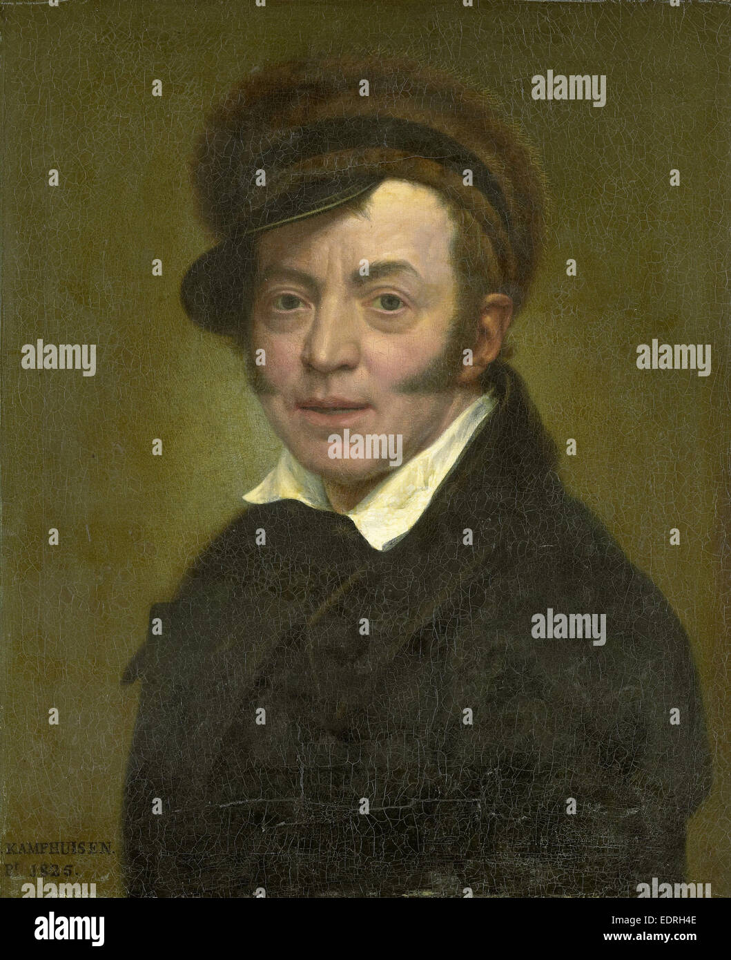Autoportrait, Jan Kamphuysen, 1825 Banque D'Images