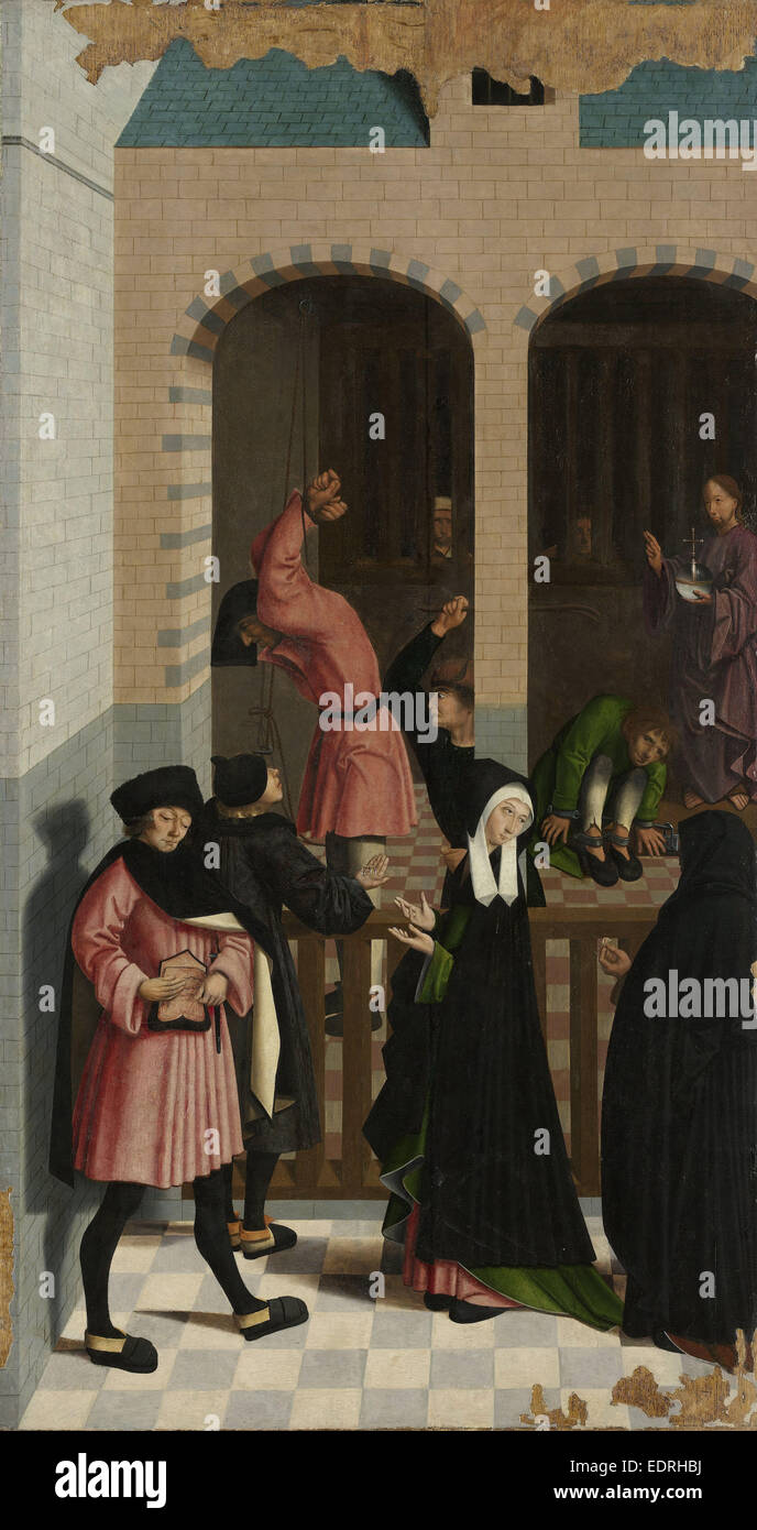 Les sept oeuvres de miséricorde, le maître d'Alkmaar, 1504 Banque D'Images