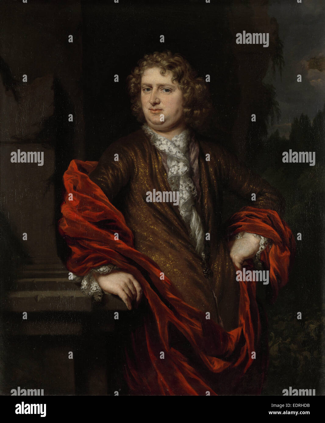 Portrait de Pieter Groenendijk, Nicolaes MAES, 1677 - 1685 Banque D'Images