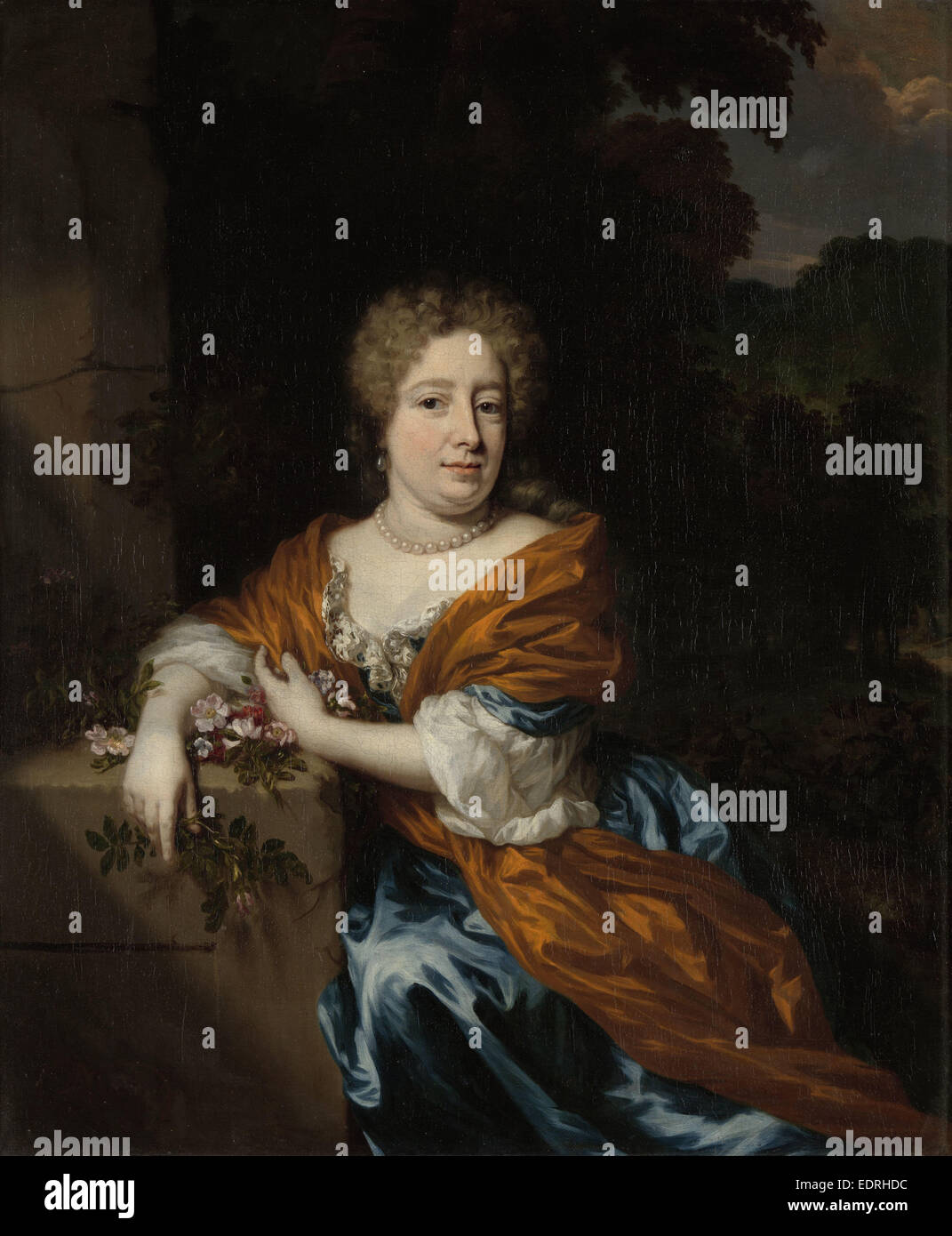 Portrait de Petronella Dunois, Nicolaes MAES, 1677 - 1685 Banque D'Images