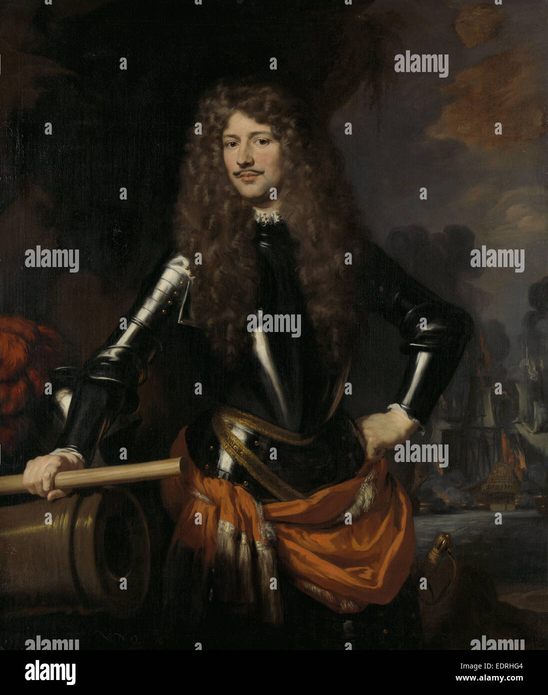 Cornelis Evertsen, lieutenant-amiral de Zélande, Nicolaes MAES, 1680 Banque D'Images