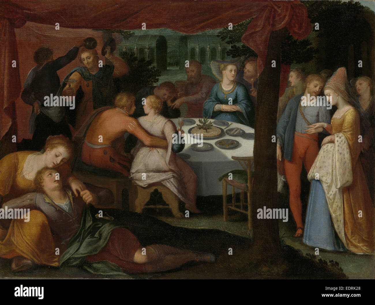 Repas du soir dans les bois, Otto van Veen, 1600 - 1613 Banque D'Images