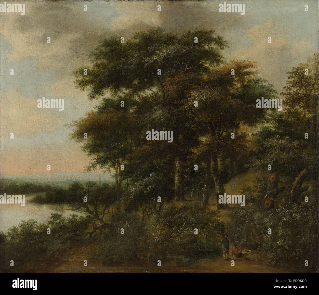 Paysage boisé, Anthonie Waterloo, 1640 - 1690 Banque D'Images