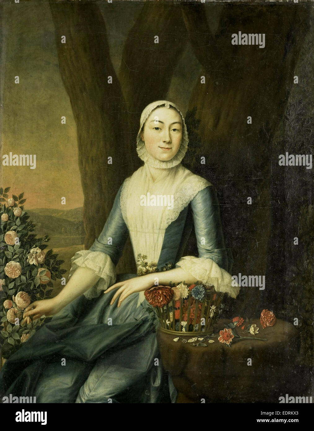 Portrait de Magdalena Van Citters, épouse de Isaac Adriaen Hurgronje, anonyme, c. 1760 Banque D'Images