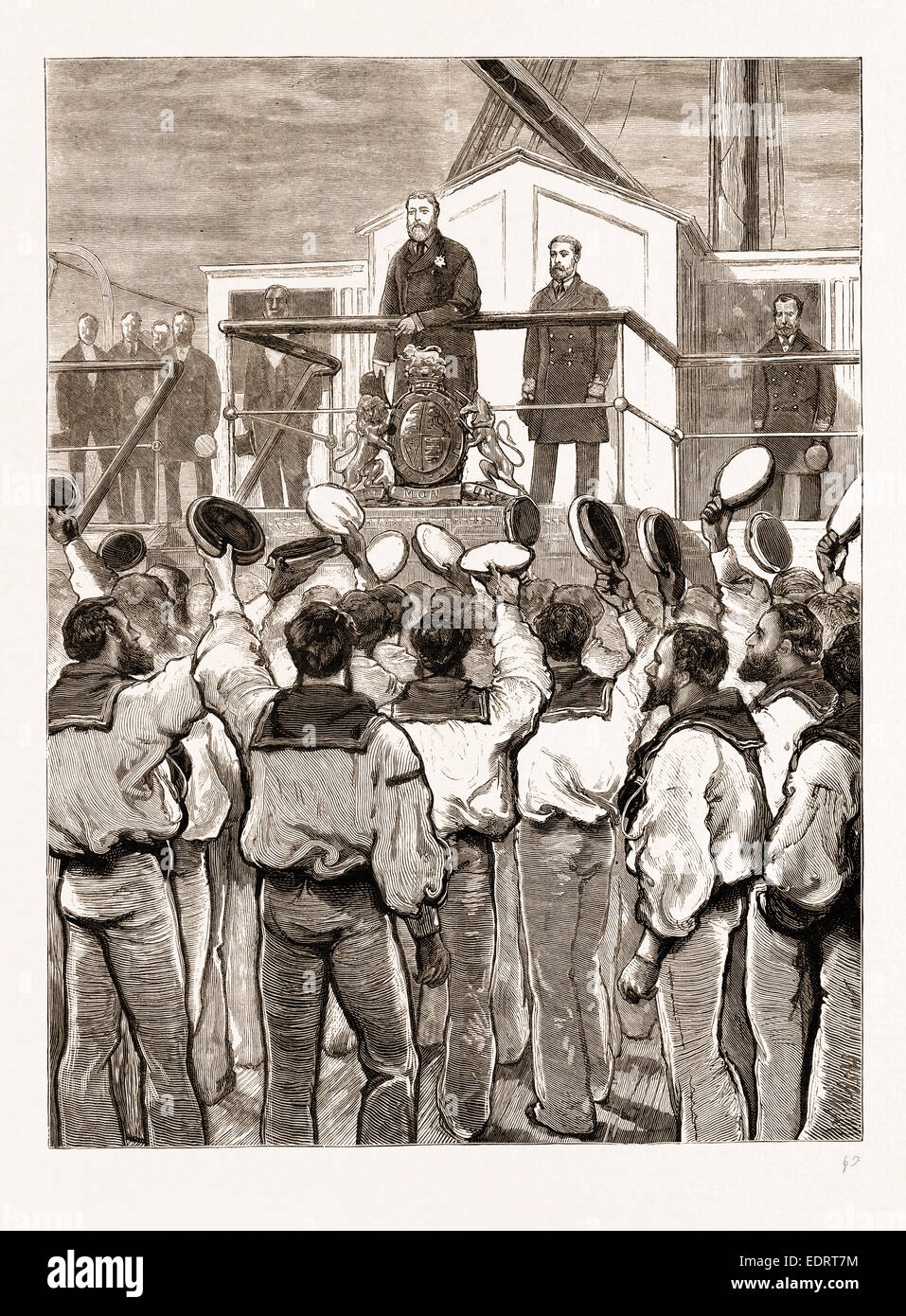Retour DU PRINCE DE GALLES DE L'Inde, 1876 : 'au revoir, mon gars !" Banque D'Images