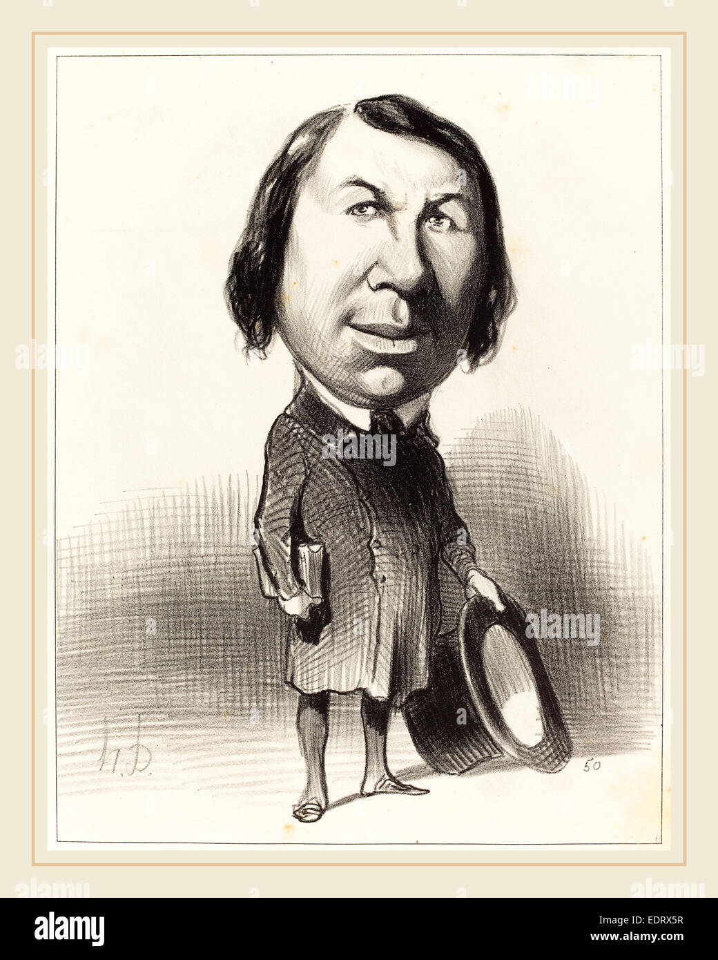 Honoré Daumier (Français, 1808-1879), Comte de Montalembert, lithographie, 1849 Banque D'Images