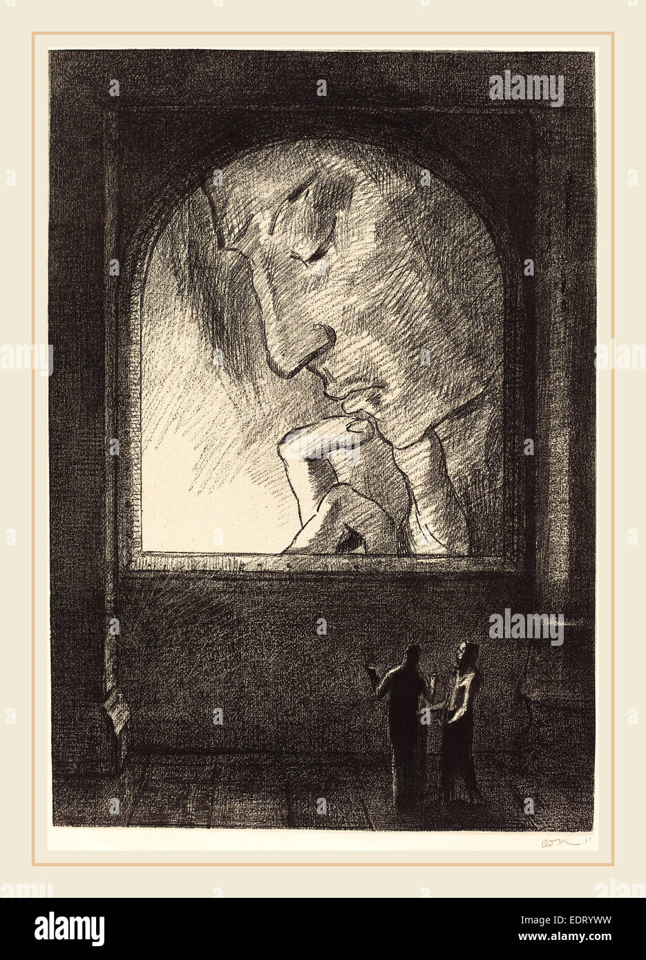 Odilon Redon (Français, 1840-1916), lumière (Light), 1893, lithographie Banque D'Images