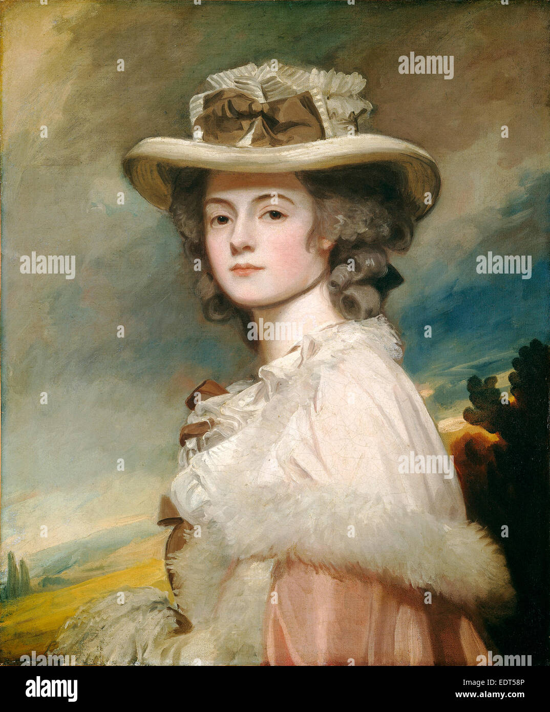 George Romney, Mme Davies Davenport, britannique, 1734-1802, 1782-1784, huile sur toile Banque D'Images