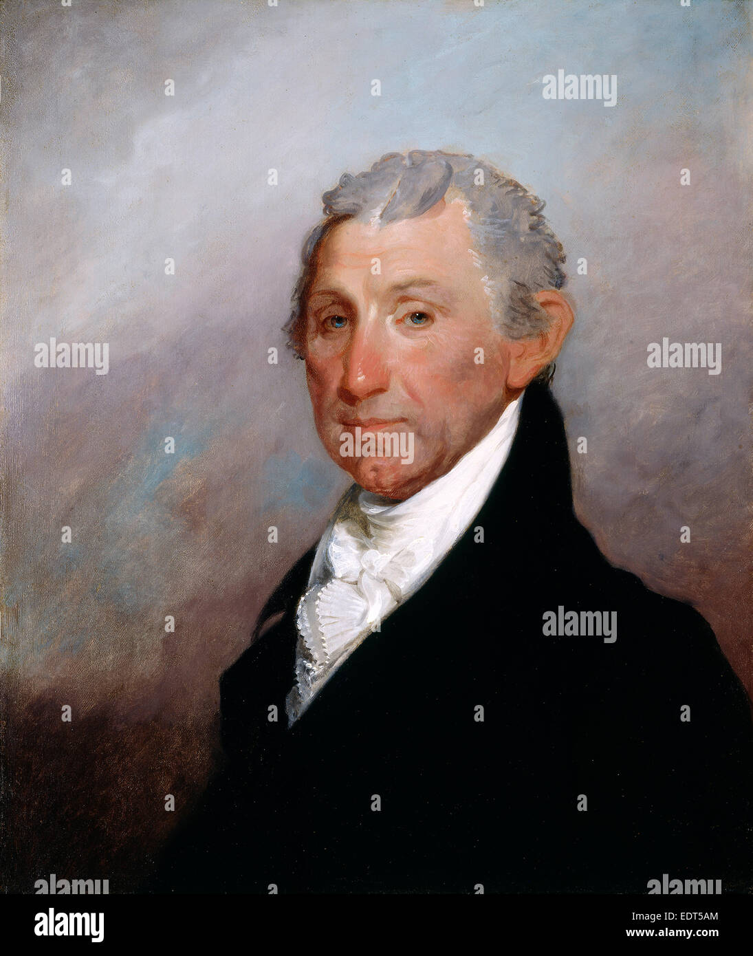 Gilbert Stuart (1755-1828), américain, James Monroe, ch. 1817, huile sur bois Banque D'Images