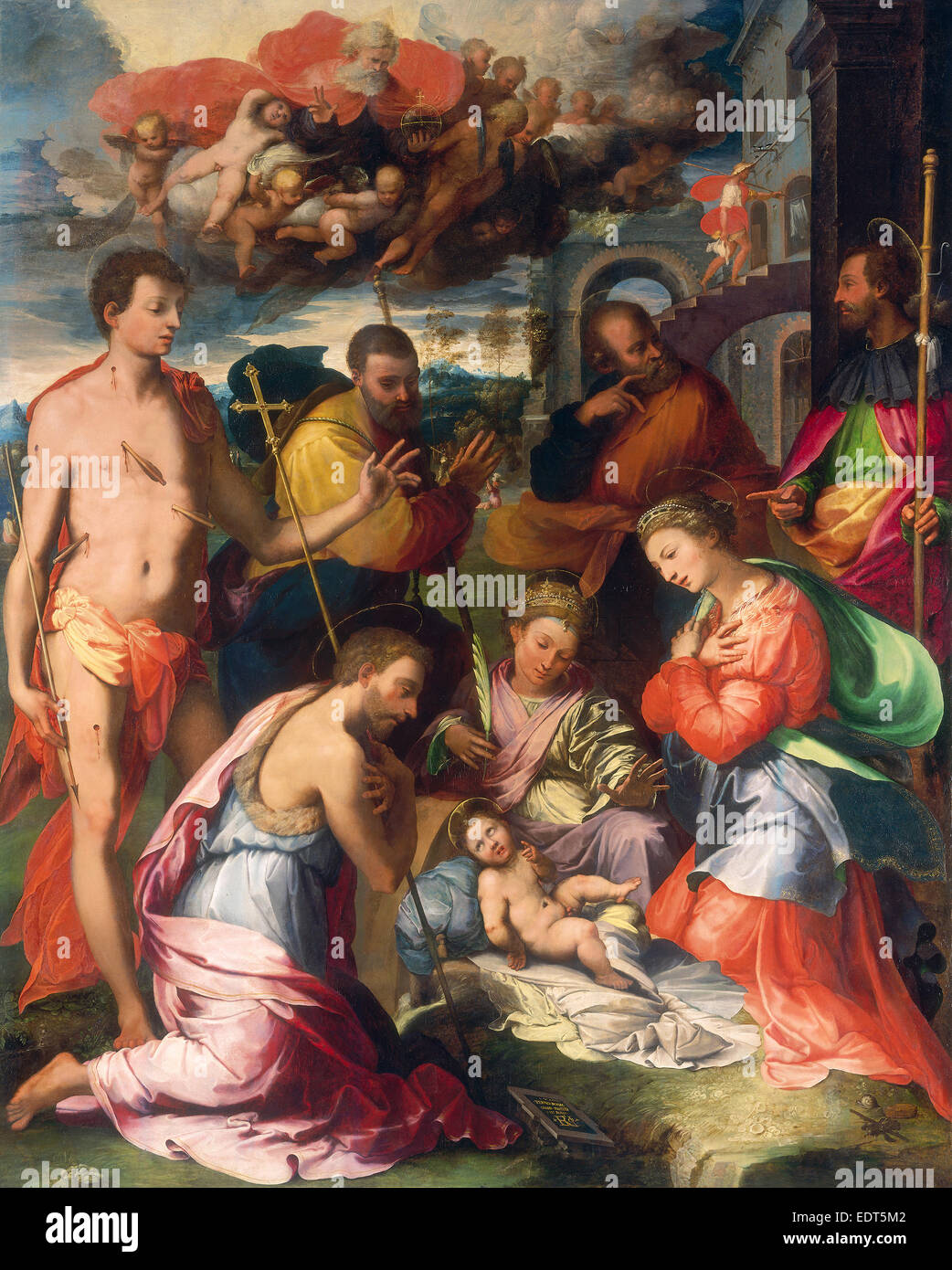 Perino del Vaga, la Nativité, italien, 1501-1547, 1534, huile sur panneau transférée à toile Banque D'Images