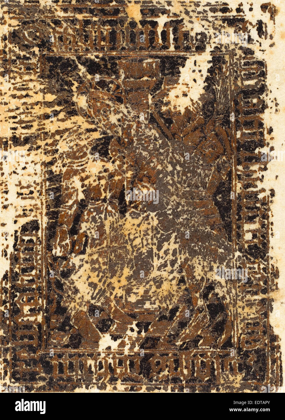 L'allemand du 15e siècle, la flagellation du Christ, probablement 1480, coller Imprimer Banque D'Images