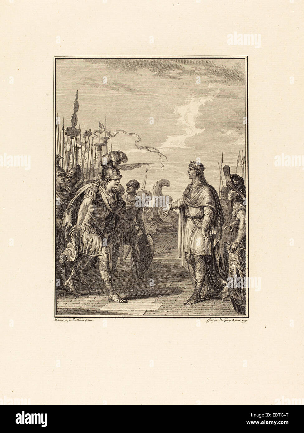 Robert Delaunay après Jean-Michel Moreau (Français, 1749 - 1814), c.-à-d., 1779, la gravure Banque D'Images