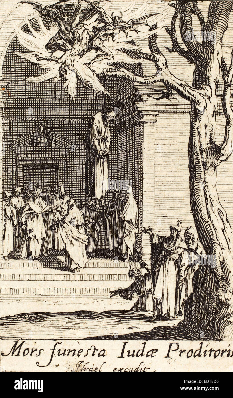 Jacques Callot (Français, 1592 - 1635), la mort de Judas, ch. La gravure, 1634-1635 Banque D'Images