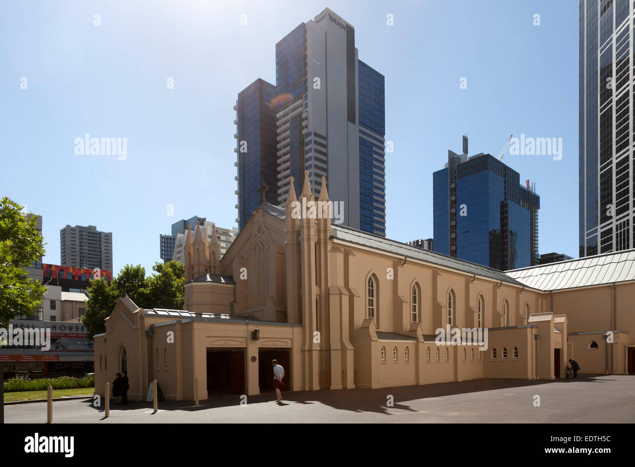 L''église saint François à Melbourne, Australie Banque D'Images