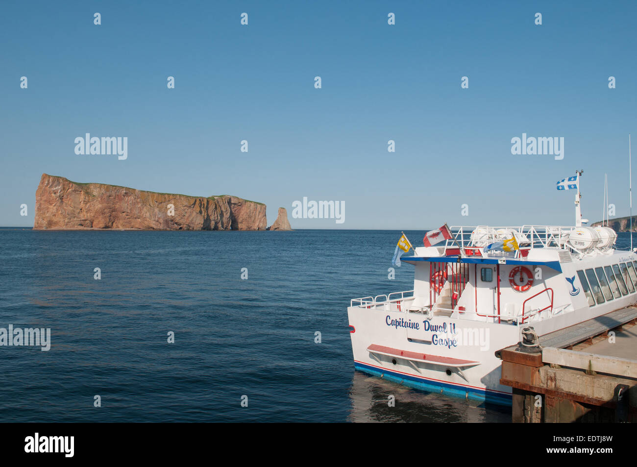 Visites en bateau Percé Gaspésie Québec Banque D'Images