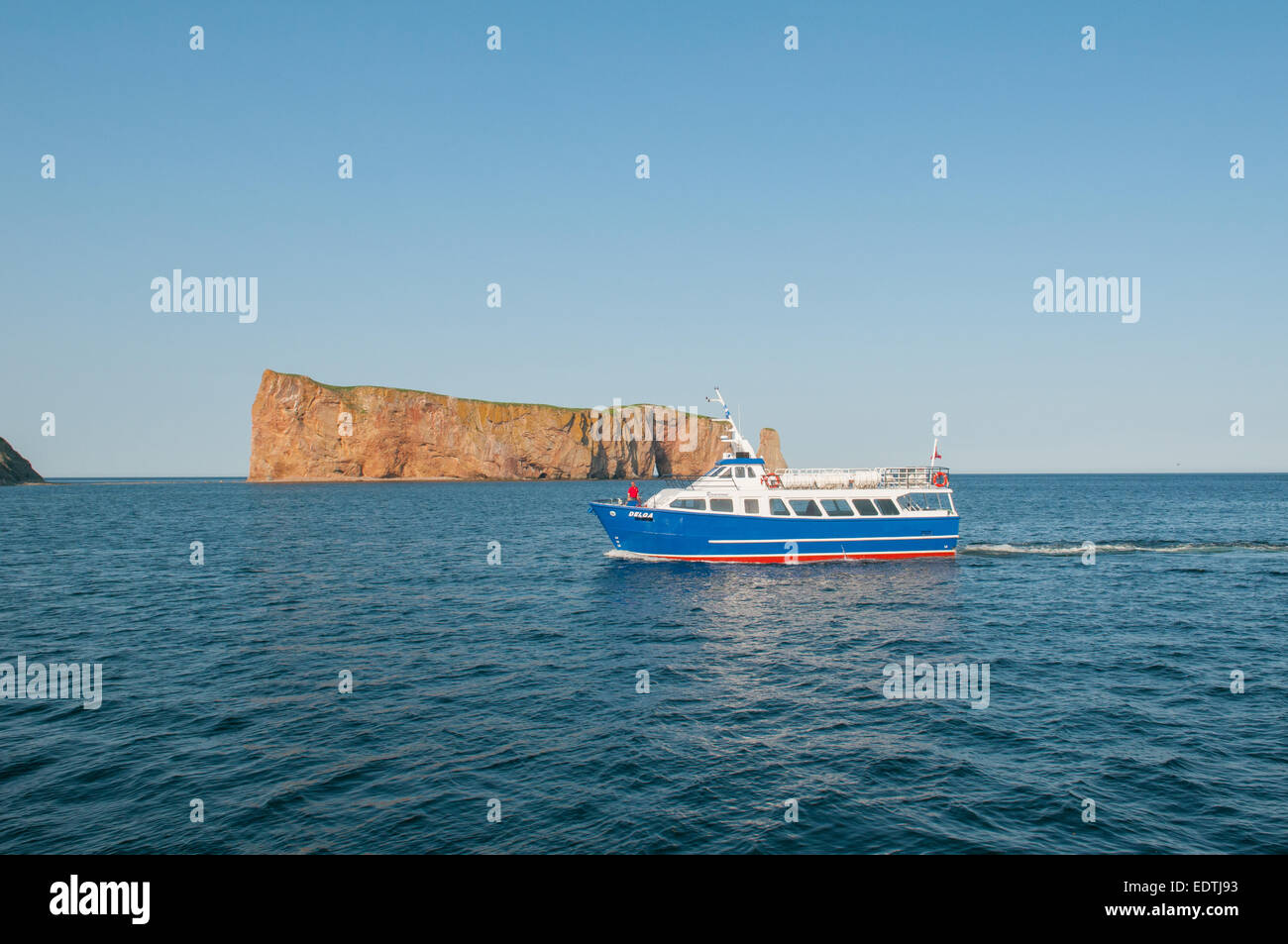 Visites en bateau Percé Gaspésie Québec Banque D'Images