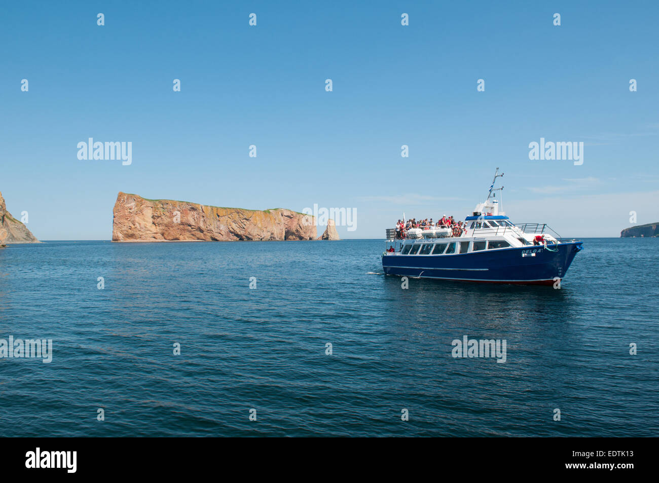 Visites en bateau Percé Gaspésie Québec Banque D'Images