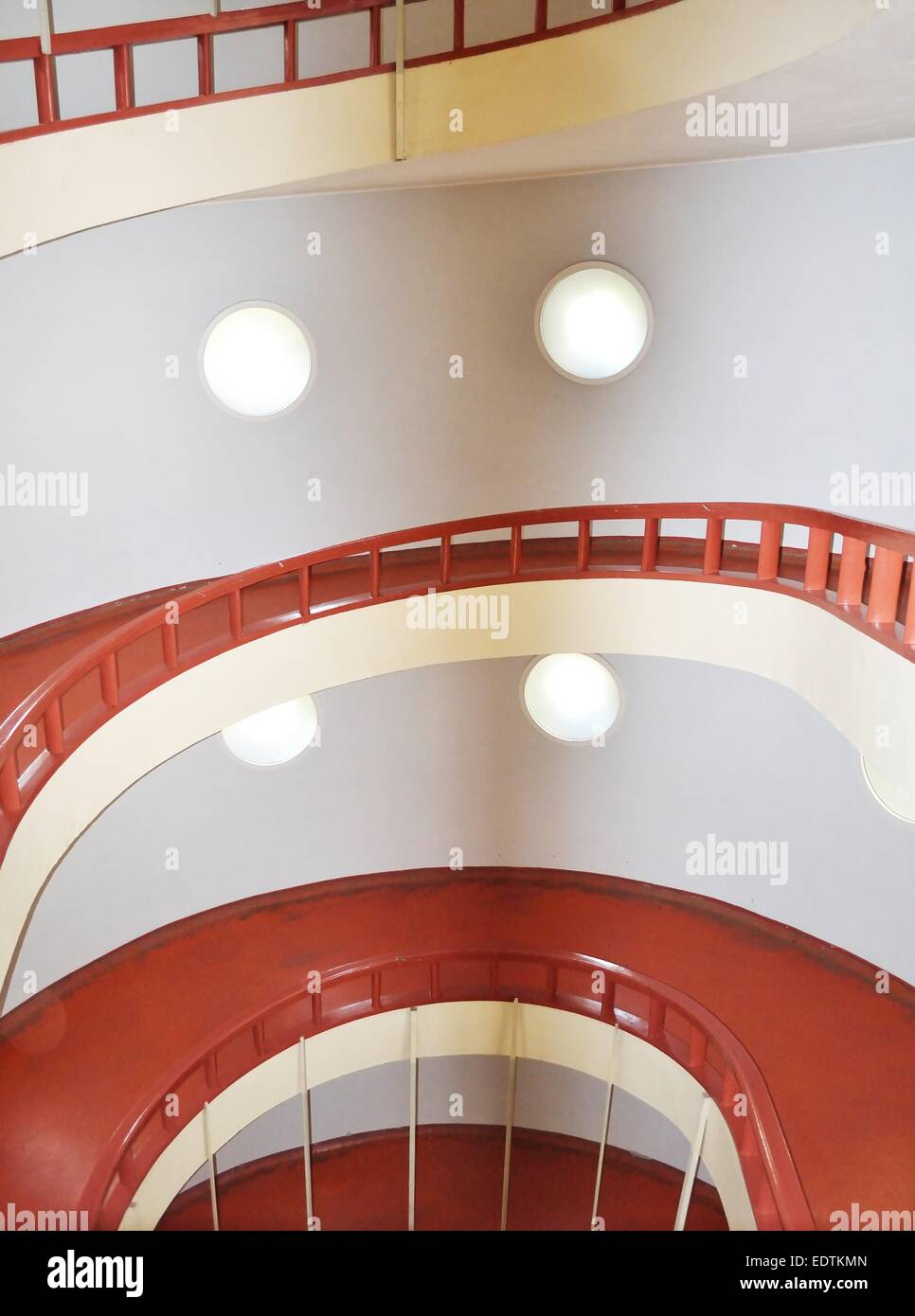 Vieille rampe en spirale à Moscou, Russie Banque D'Images