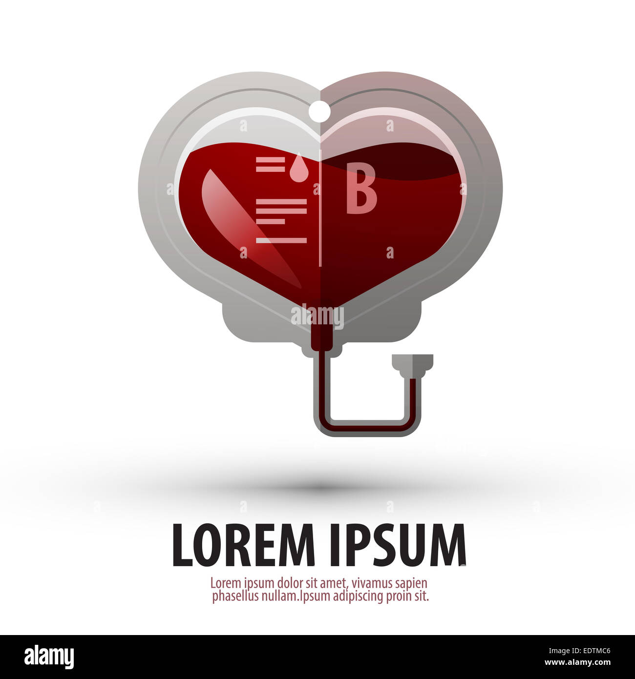 Le sang, le cœur, l'hôpital. logo, icône, signer, emblème, Gabarit Banque D'Images