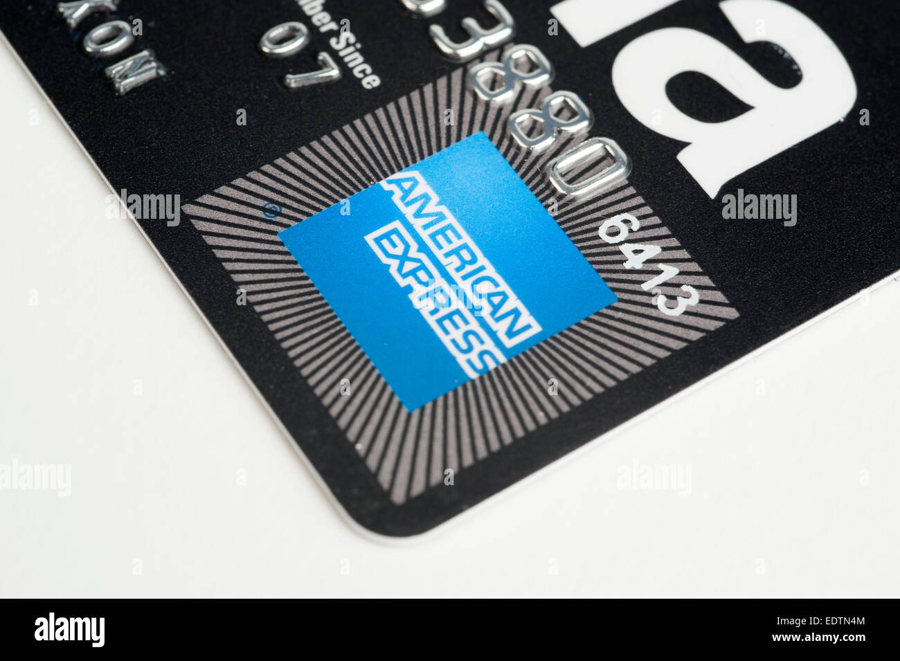 Carte American Express close-up détail logo Banque D'Images
