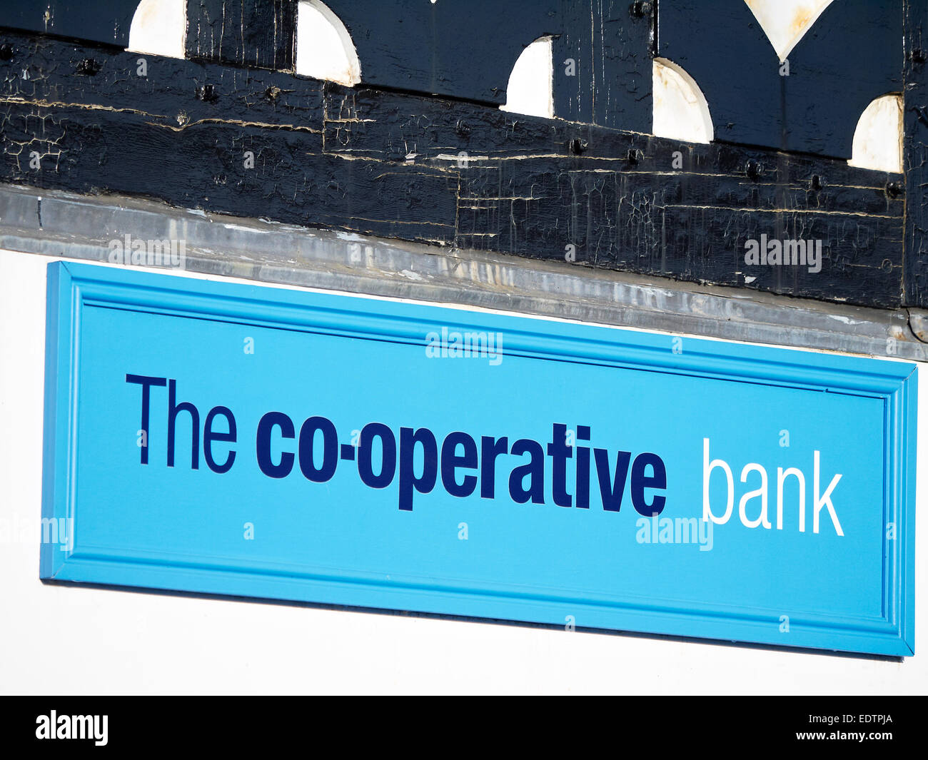 La co-operative Bank signe sur mur extérieur UK Banque D'Images