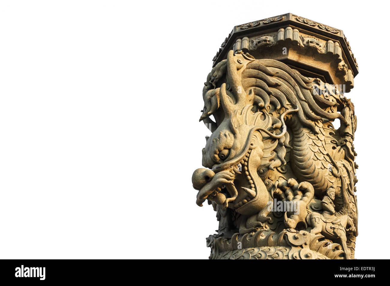 Colonne de Dragon avec des background, Thaïlande Banque D'Images