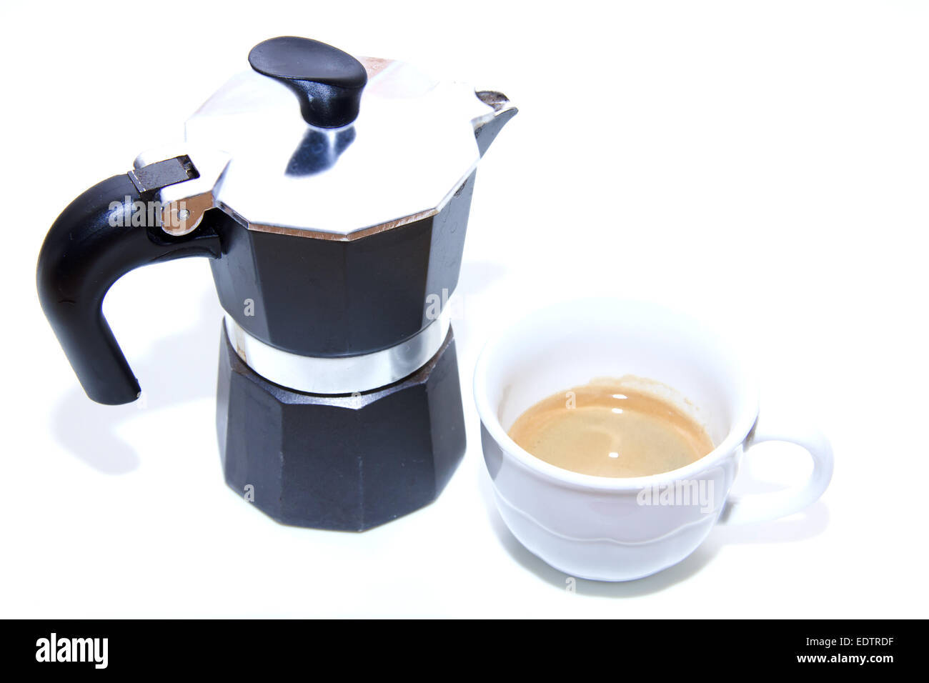 Cafetière avec café tasse Banque D'Images