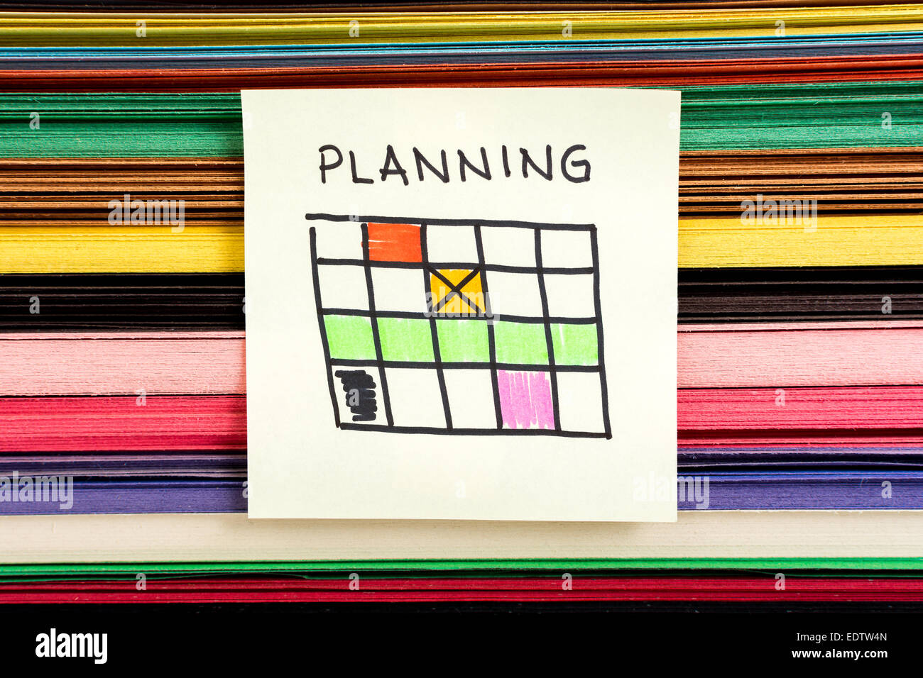 Concept d'un calendrier de planification Banque D'Images
