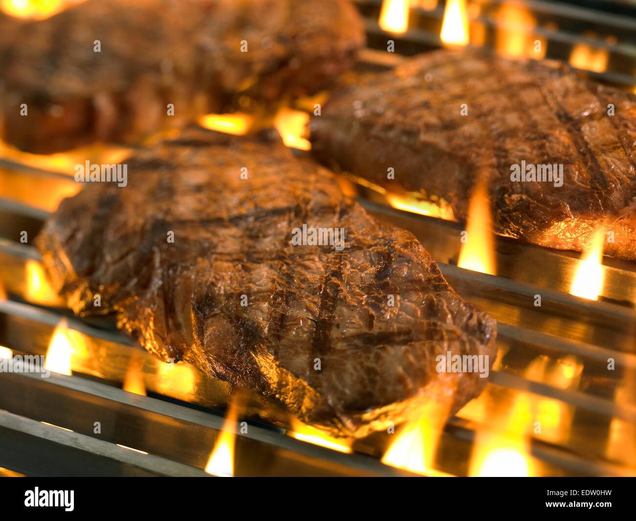 steaks grillés Banque D'Images