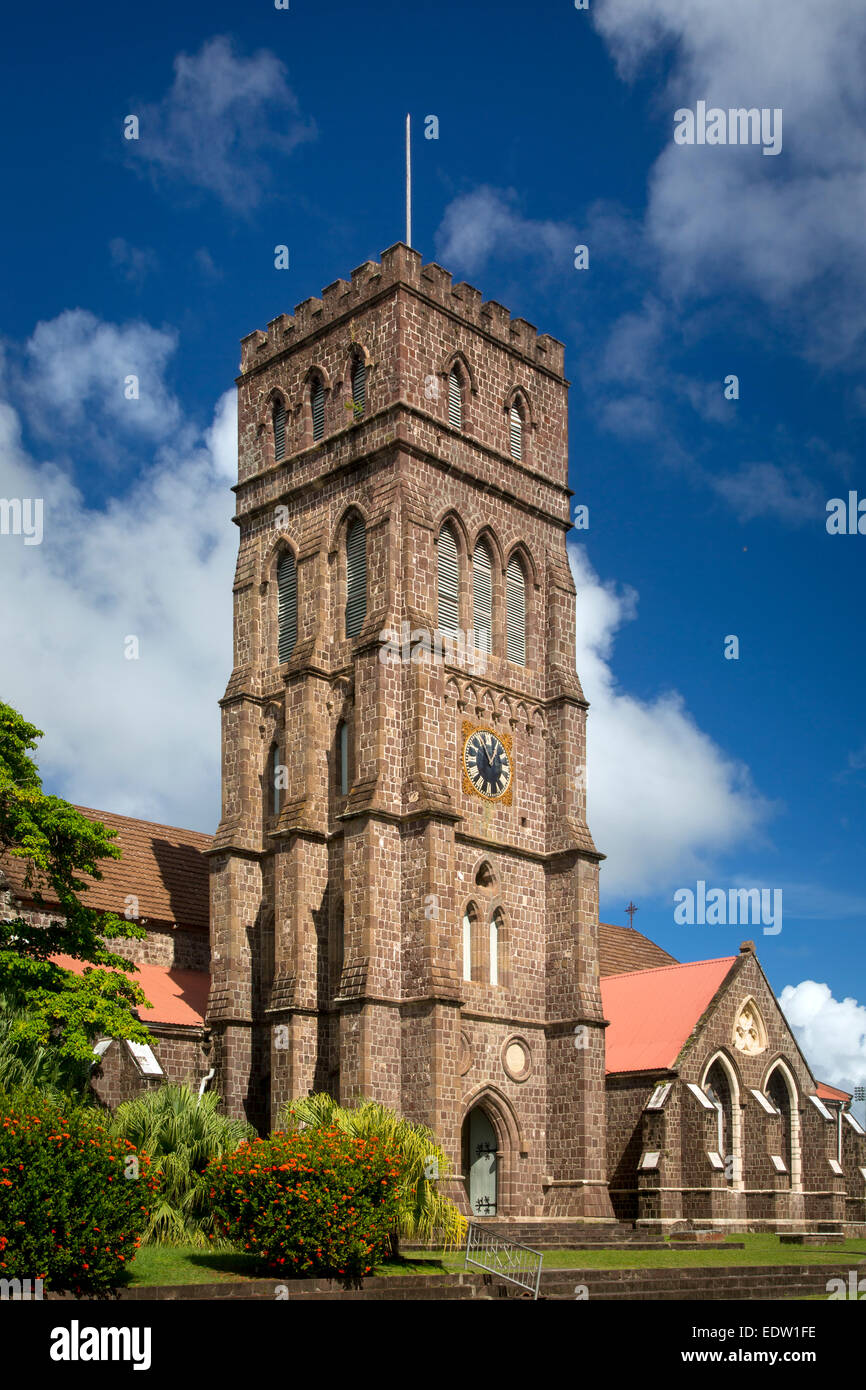 L'église anglicane St Georges, Basseterre, St Kitts, West Indies Banque D'Images