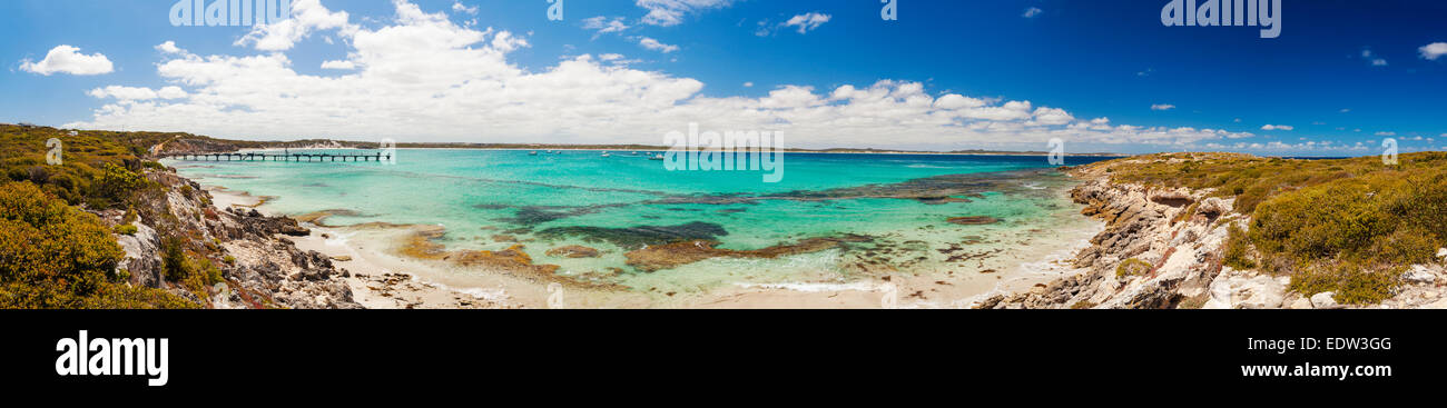 Panorama de Vivonne Bay sur l'île kangourou en Australie Banque D'Images