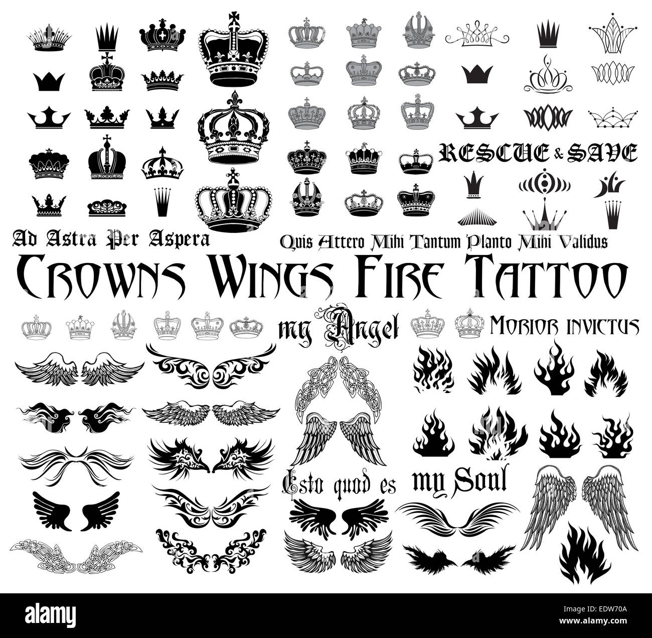 Ensemble de tatouage Banque D'Images
