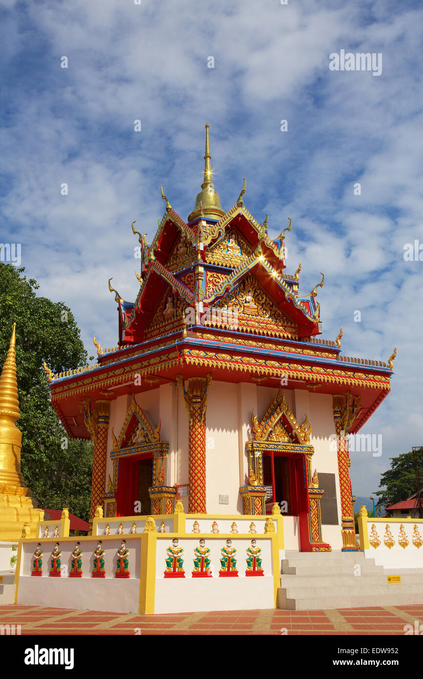 Temple de style thaï situé à Penang en Malaisie. Banque D'Images