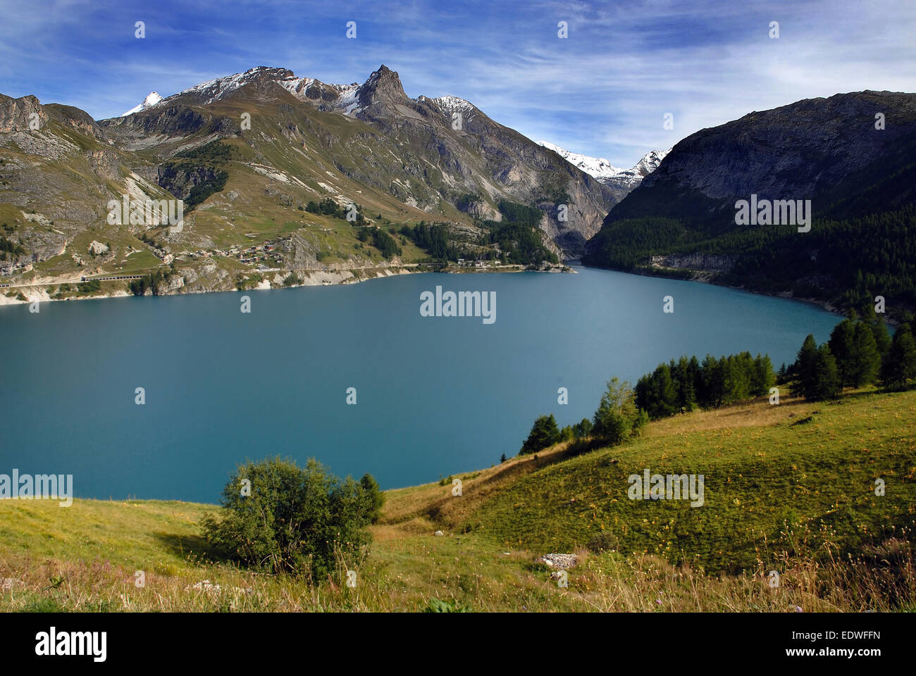Lac du Chevril réservoir, Tignes, France Photo Stock - Alamy