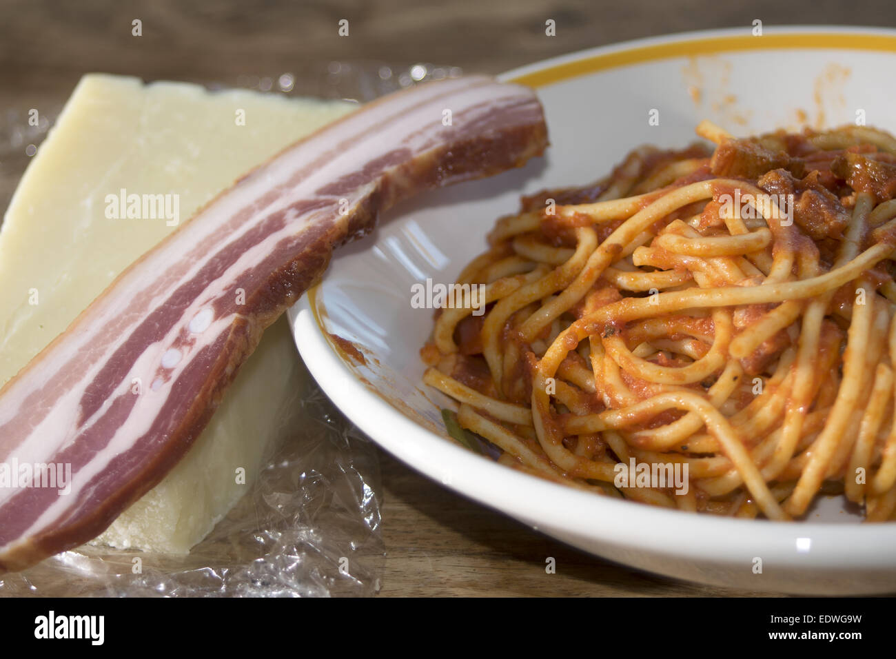 Les pâtes à l'amatriciana Banque D'Images