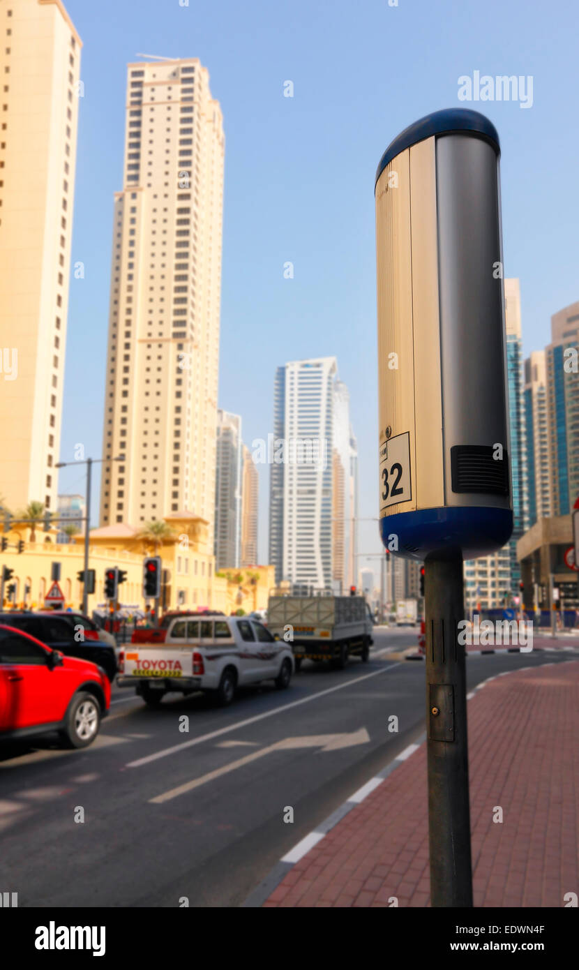 Dubaï, la caméra de surveillance du trafic Banque D'Images