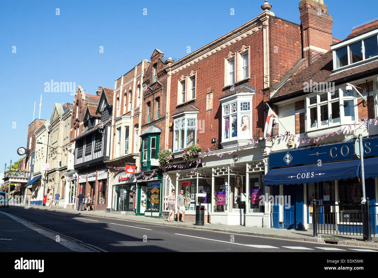 Maldon - High Street view, Essex en Angleterre. Banque D'Images