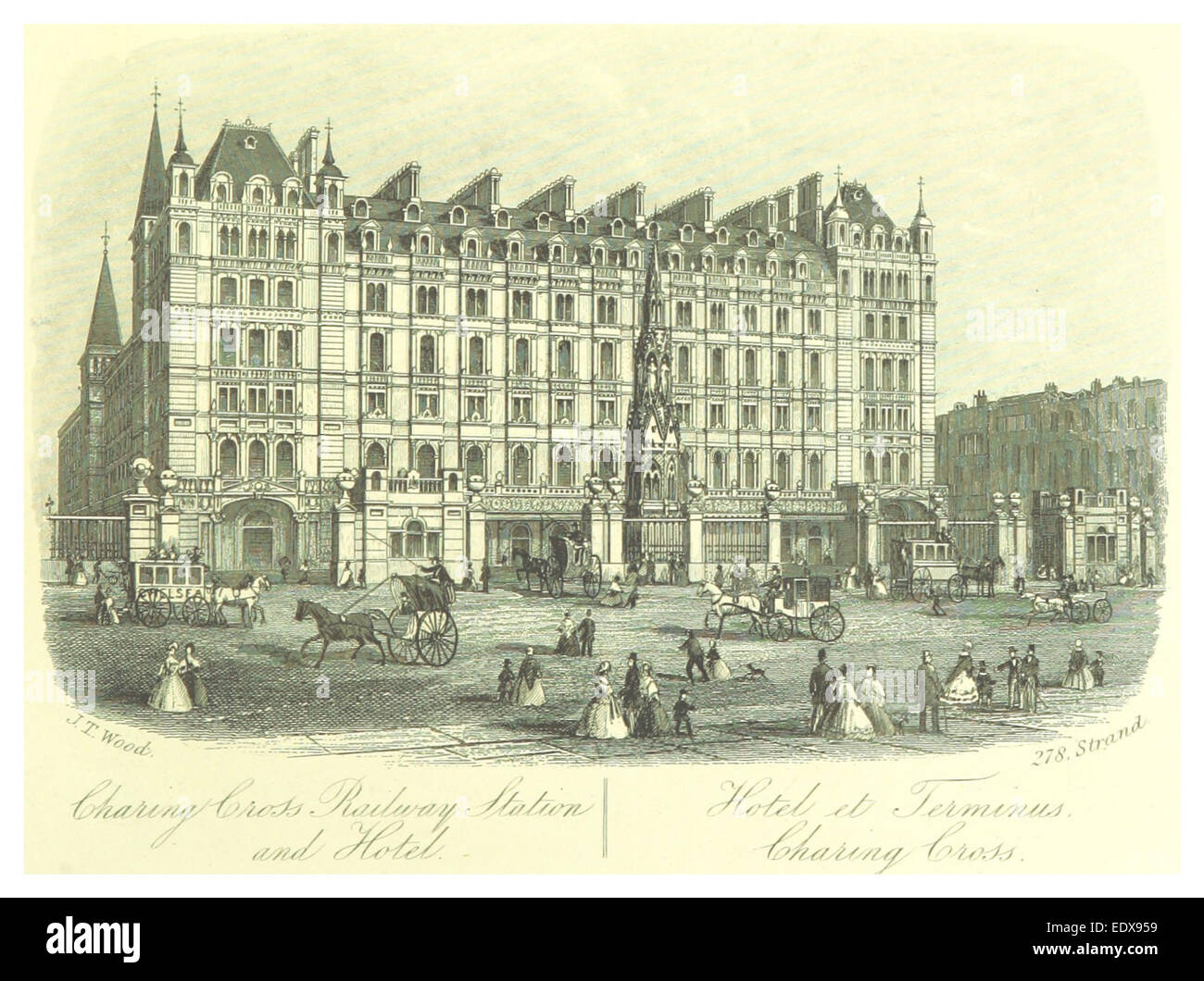 Londres ILLUSTR(1872) p1.037 AU Charing cross Hotel Banque D'Images