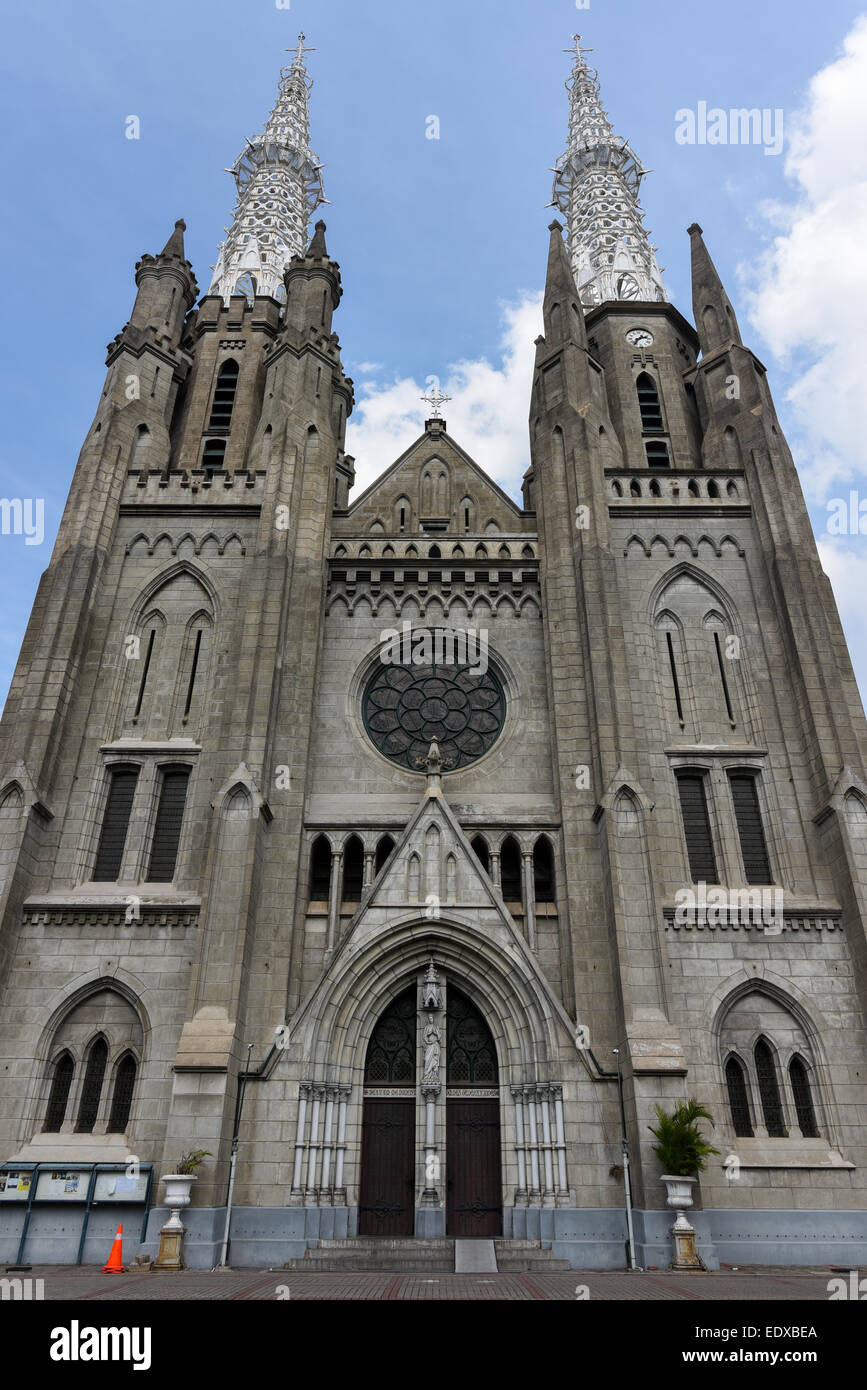 La Cathédrale de Jakarta. Banque D'Images