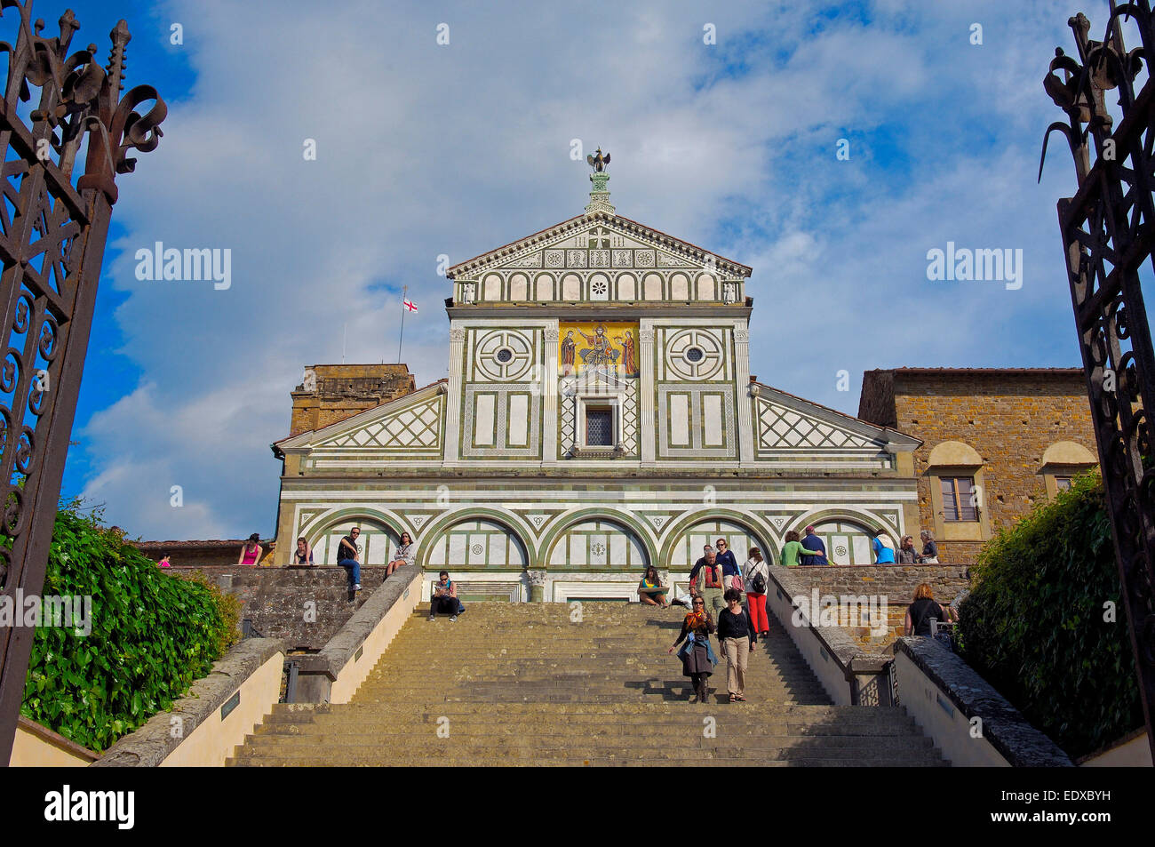 San Miniato al Monte, Florence, église San Miniato al Monte, Toscane, Italie Banque D'Images