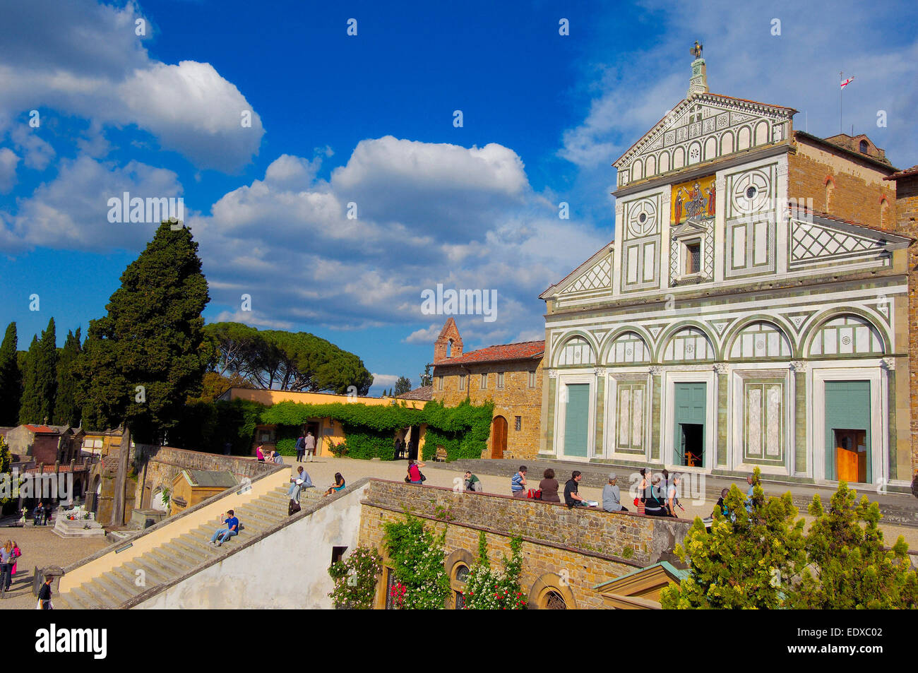 San Miniato al Monte, Florence, église San Miniato al Monte, Toscane, Italie Banque D'Images