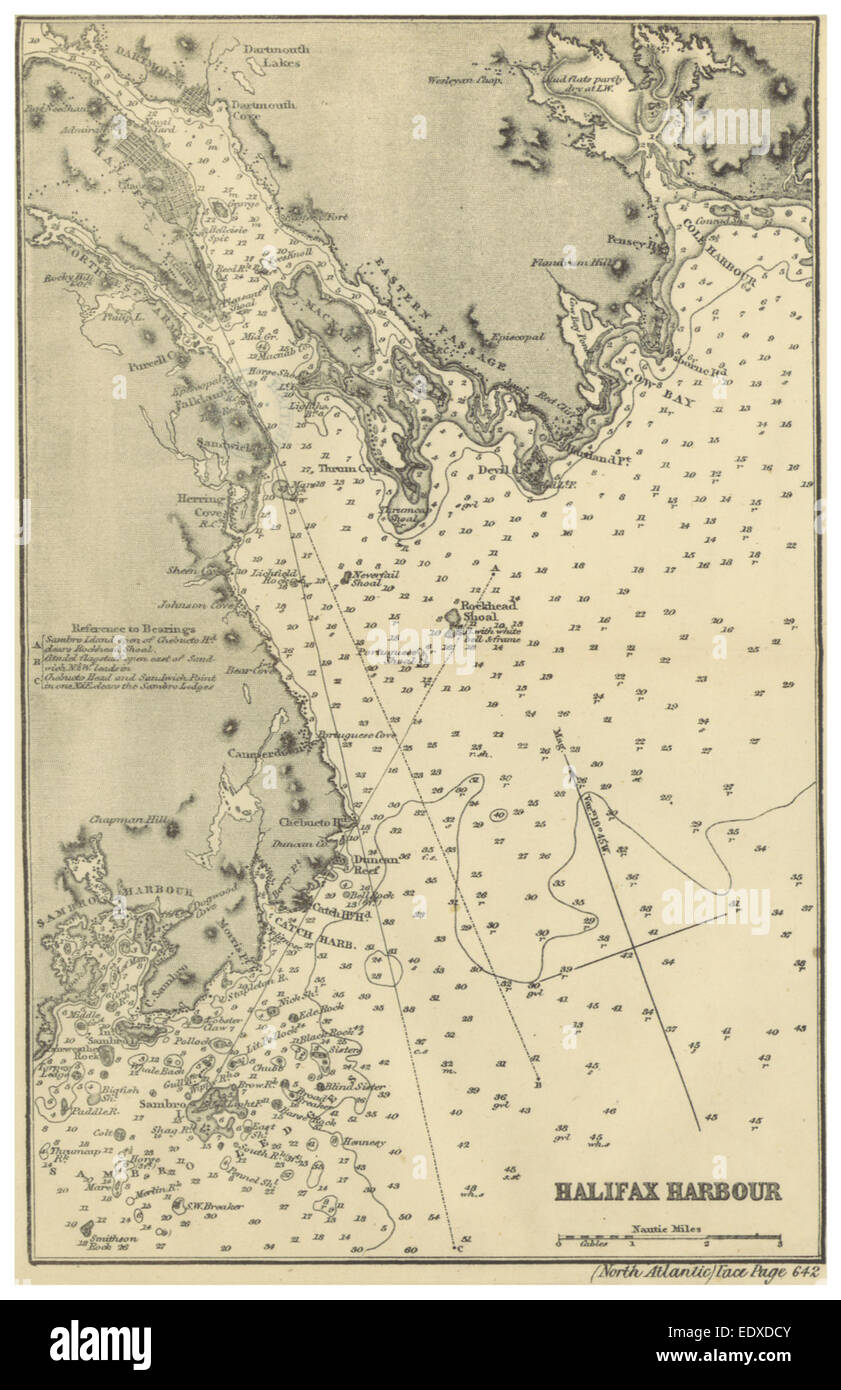 ROSSER (1869) p0707 présente une illustration ou une carte du port de Halifax, qui donne une vue détaillée de la disposition du port et de son importance dans le commerce et le transport maritimes au XIXe siècle. Banque D'Images