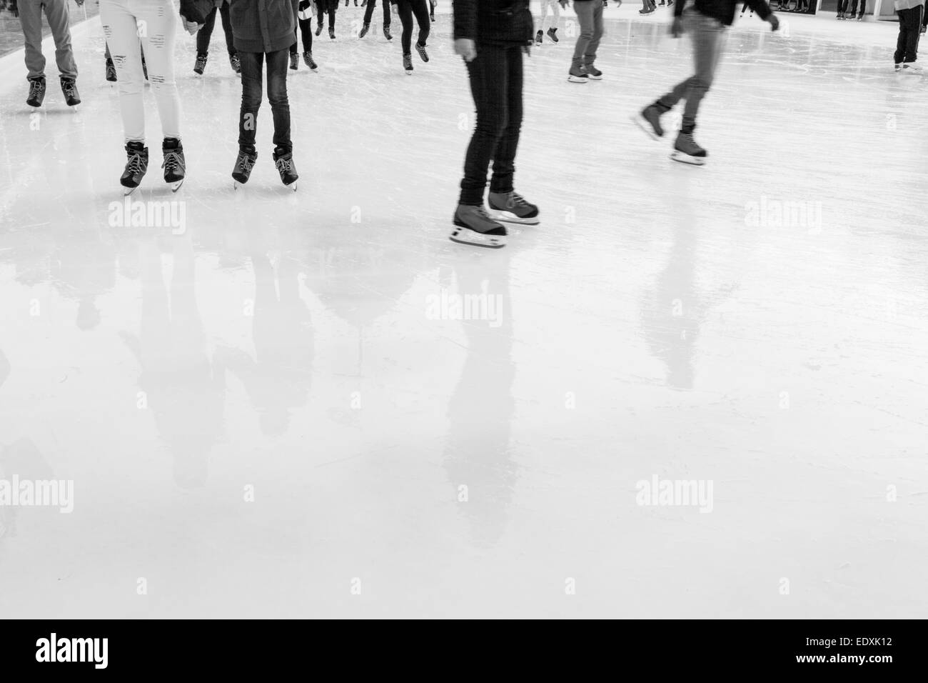 Le patin à glace à Londres Banque D'Images