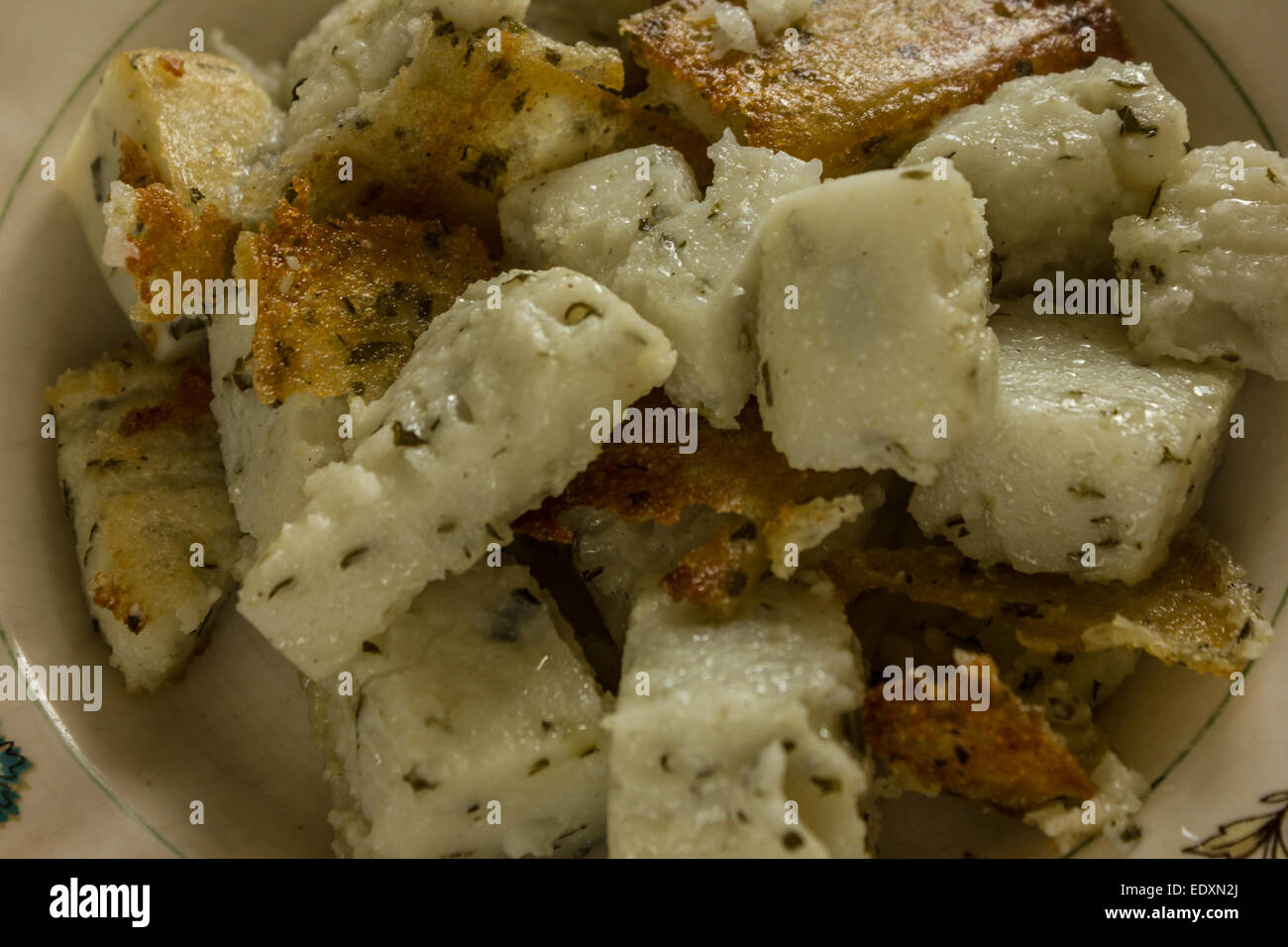 Milho frito, typique de la nourriture de l'île de Madère Banque D'Images