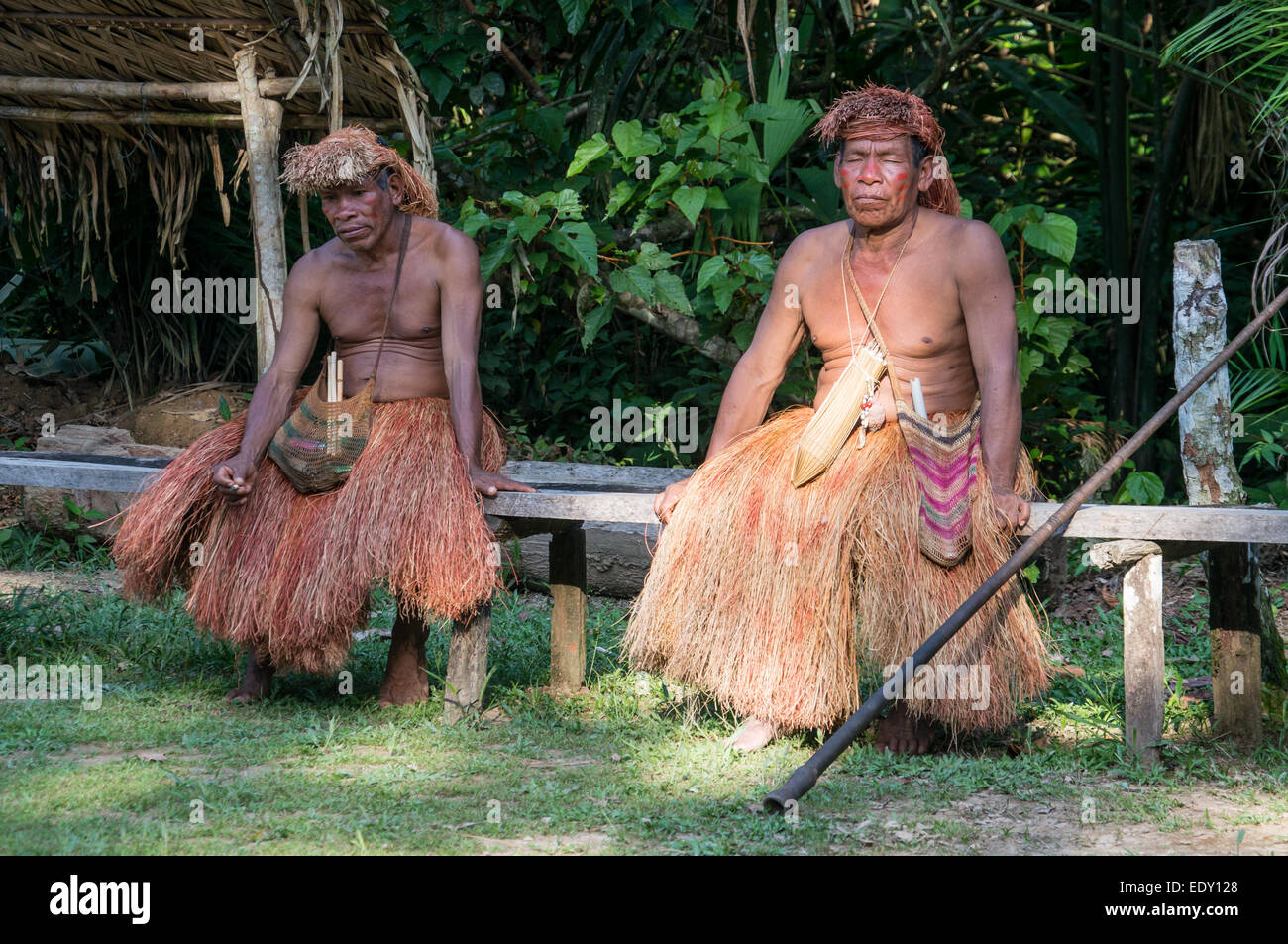 Yagua indiens dans la haute Amazonie Banque D'Images