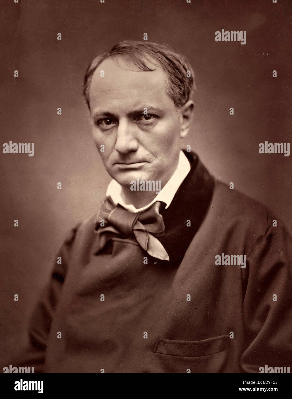 Étienne Carjat, Charles Baudelaire, Français, 1828 - 1906, 1861, 1877, Woodburytype Banque D'Images