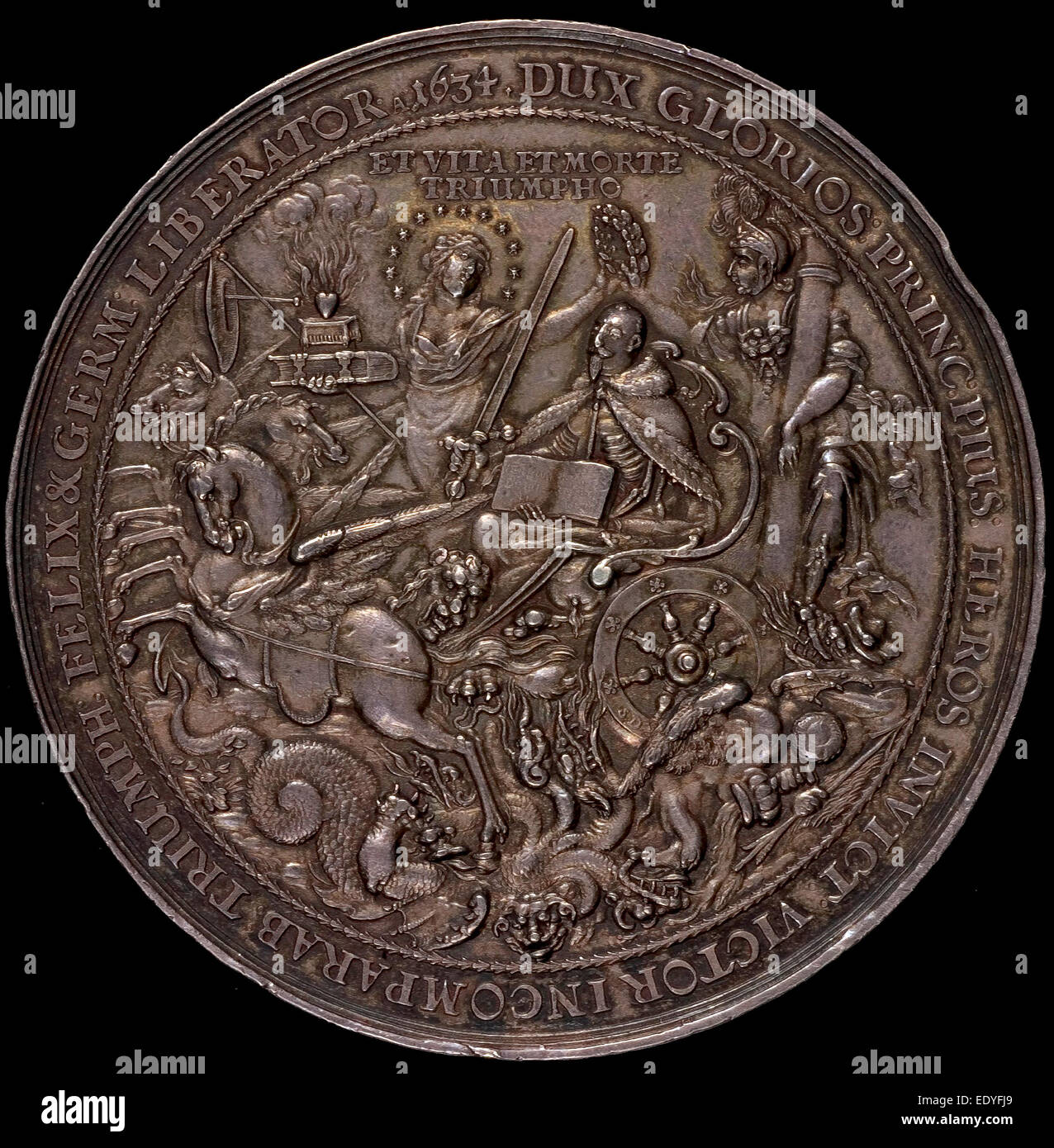 Sebastian Dadler, triomphe du Roi Gustave-adolphe, Allemand, 1586 - 1657, 1634, argent Banque D'Images