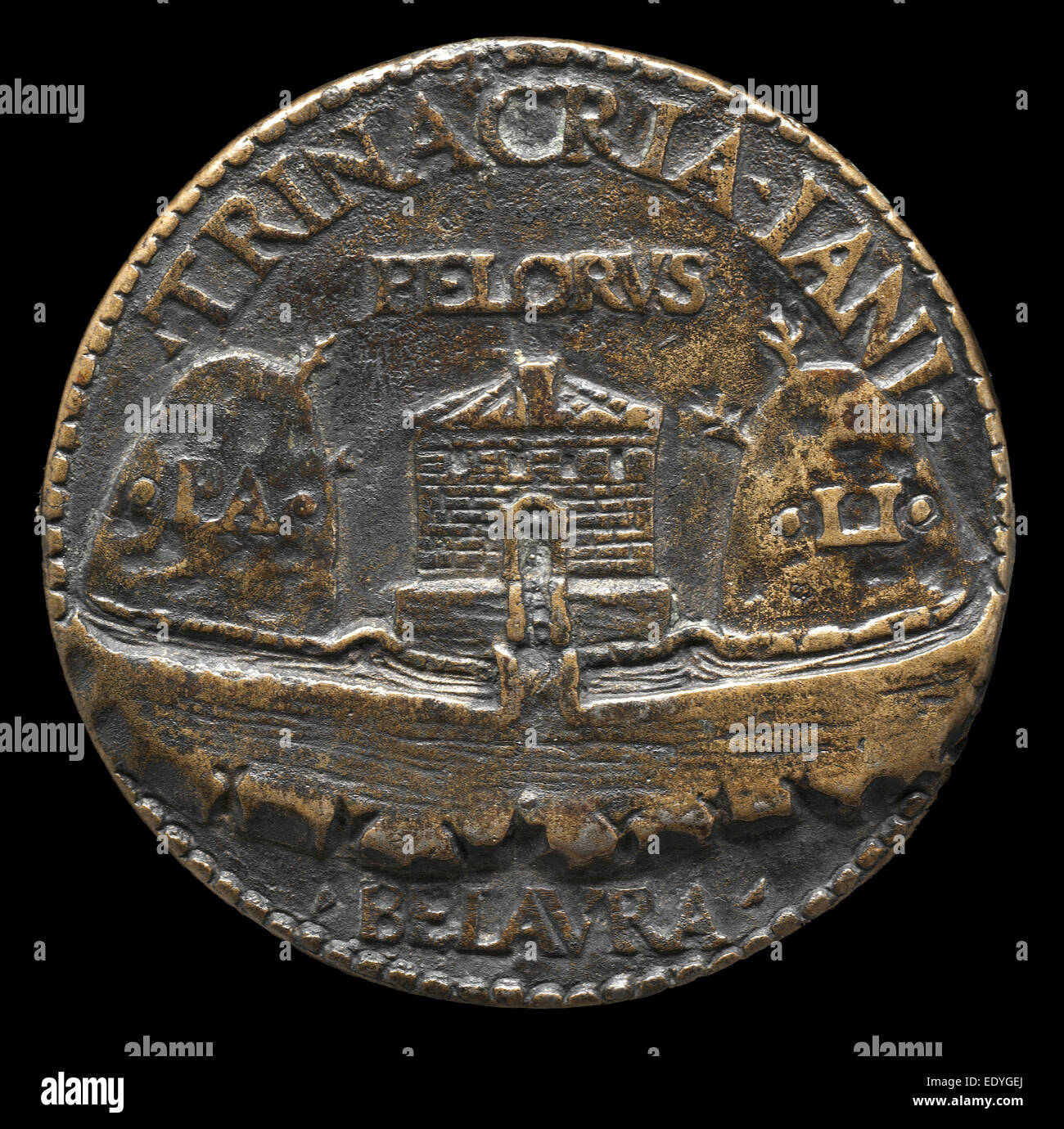 Mantuan 15ème siècle, Chambre entre deux collines, bronze Banque D'Images