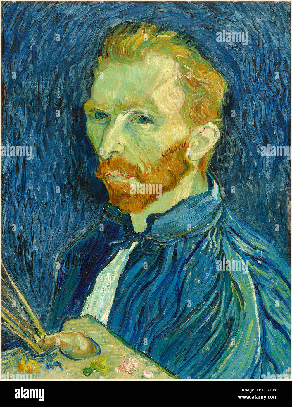 Vincent van Gogh, le néerlandais (1853-1890), Autoportrait, 1889, huile sur toile Banque D'Images