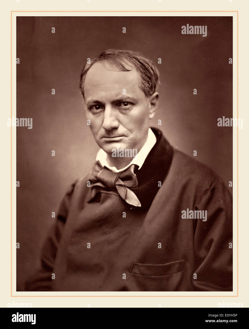 Étienne Carjat, Charles Baudelaire, Français, 1828-1906, 1861, 1877, Woodburytype Banque D'Images